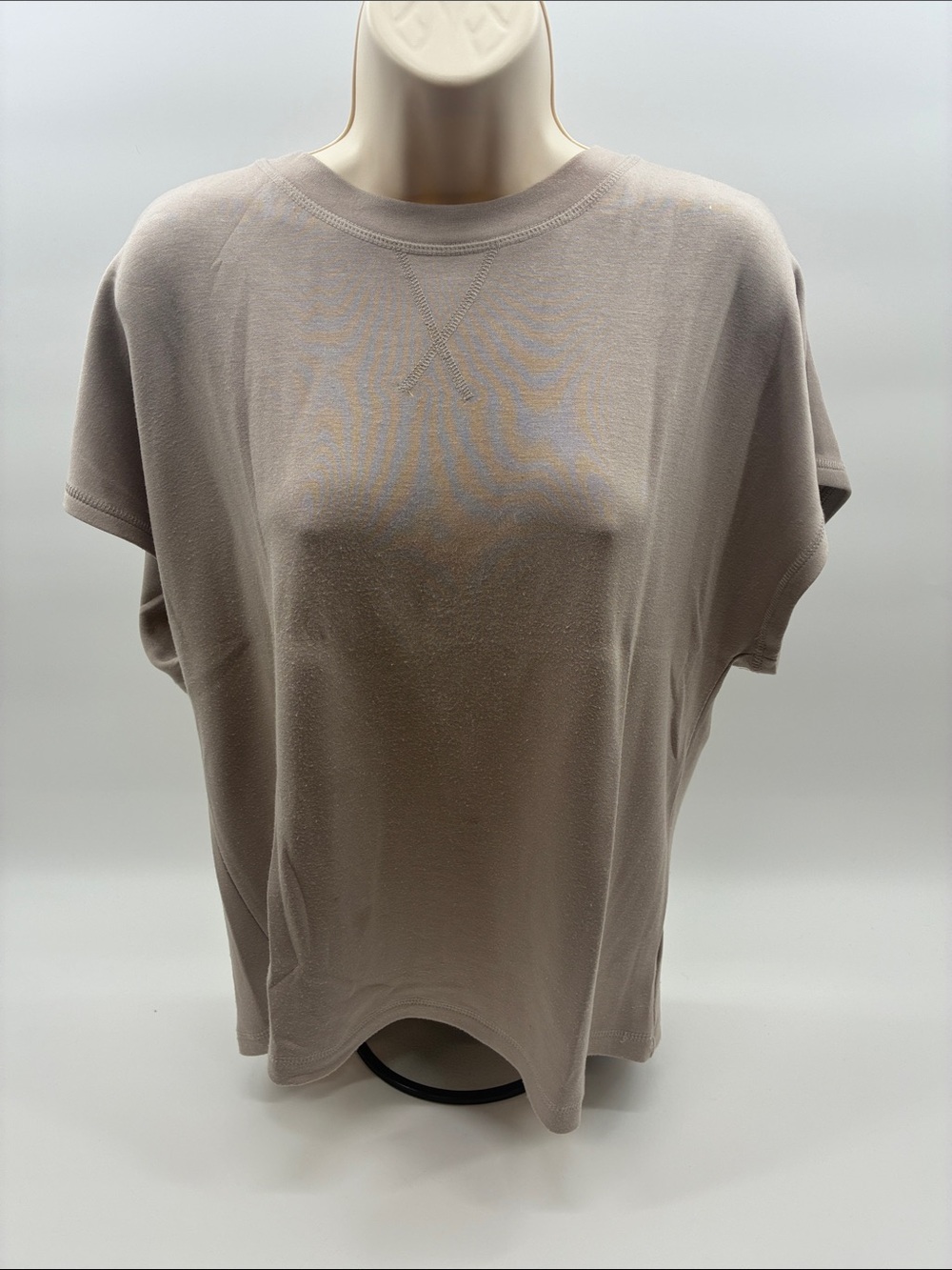 Danskin Taupe Short-Sleeve Crewneck Tee
